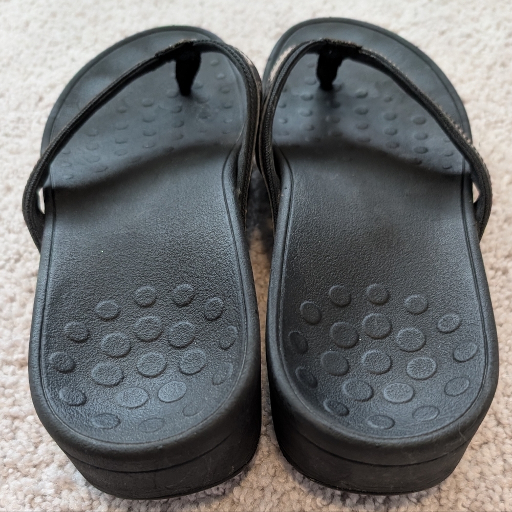 Vionic Women’s Size 9 High Tide Arch Sandal Flip Flop Black Orthopedic Classic - Picture 3 of 13